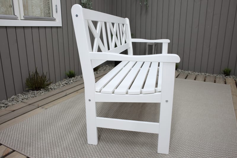 Utomhussoffa Europe 3-sits - Vit - Utemöbler - Utesoffor & bänkar - Trädgårdssoffa