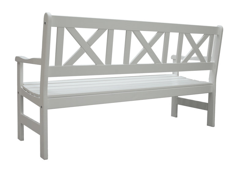 Utomhussoffa Europe 3-sits - Vit - Utemöbler - Utesoffor & bänkar - Trädgårdssoffa