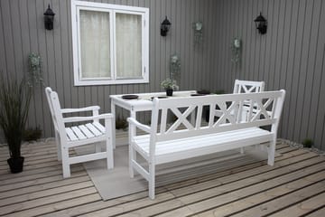 Utomhussoffa Europe 3-sits - Vit - Utemöbler - Utesoffor & bänkar - Trädgårdssoffa