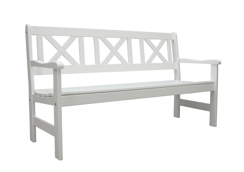 Utomhussoffa Europe 3-sits - Vit - Utemöbler - Utesoffor & bänkar - Trädgårdssoffa