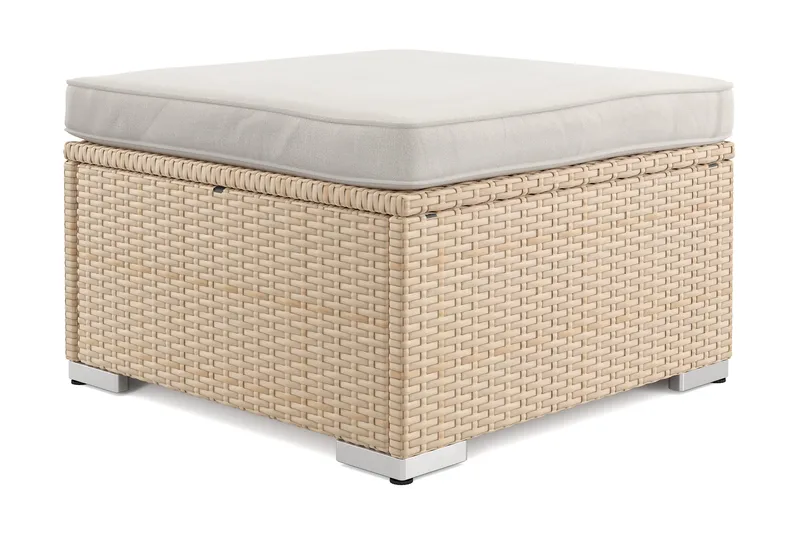 Wisconsin Divan Modul utomhus i konstrotting med vattenavisande dyna - Beige - Utemöbler - Övrigt utemöbler - Modulsoffa utomhus - Övriga moduler utesoffor