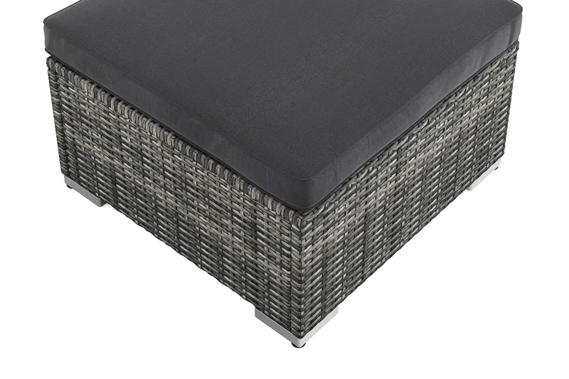 Wisconsin Divan Modul utomhus i konstrotting med vattenavisande dyna - Grå - Utemöbler - Övrigt utemöbler - Modulsoffa utomhus - Övriga moduler utesoffor