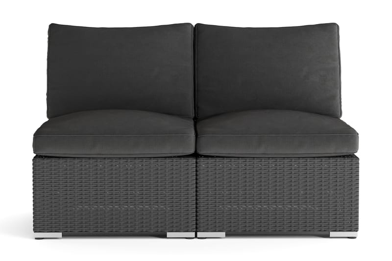 Wisconsin Loungesoffa Utomhus utan Armstöd 2-sits Konstrotting - Svart - Utemöbler - Utesoffor & bänkar - Loungesoffa