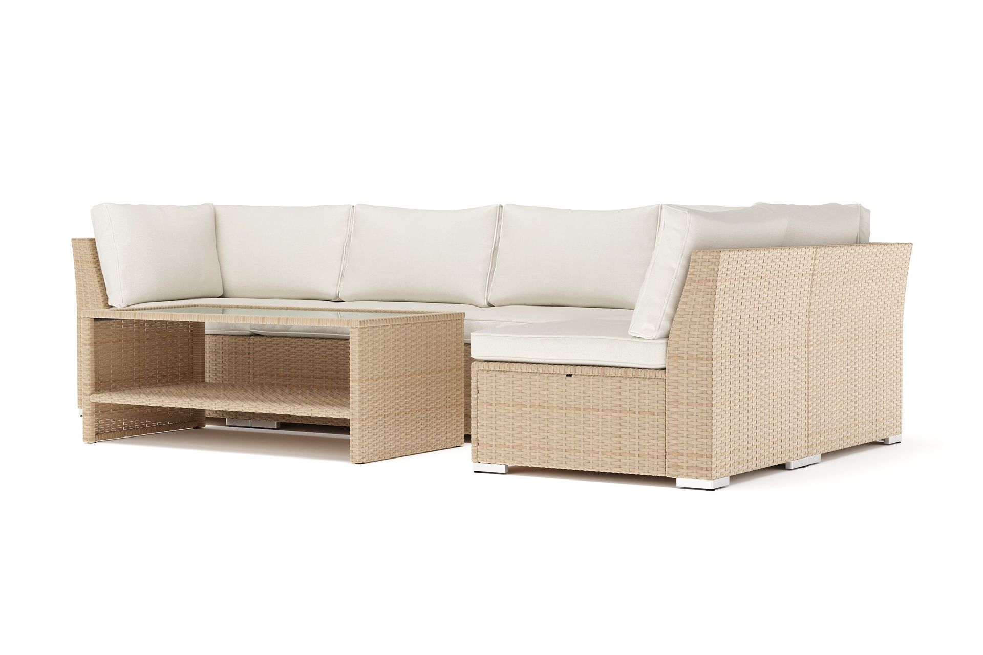 wisconsin utomhus divansoffa 5-sits vändbar - beige