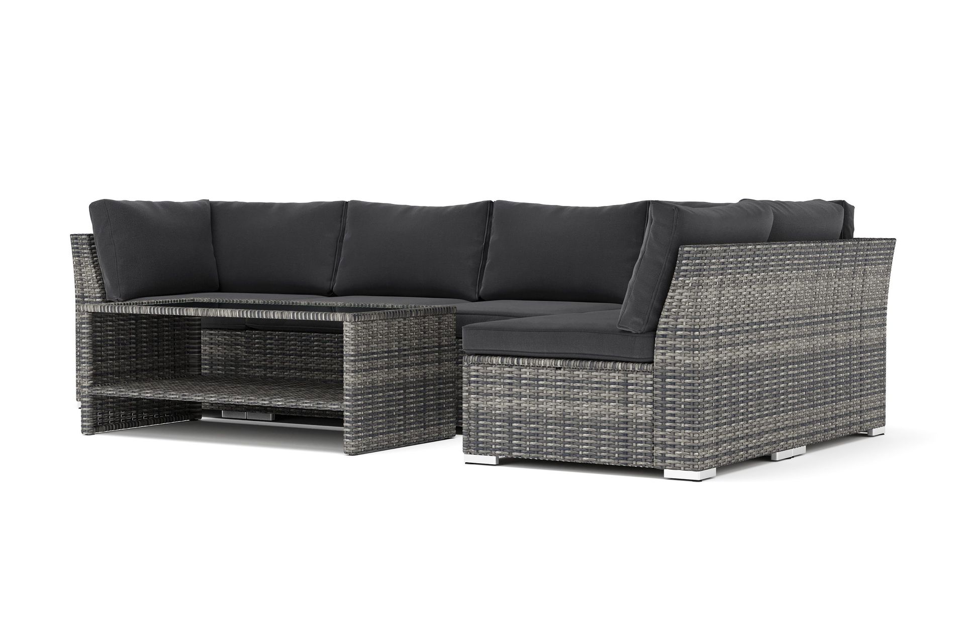 wisconsin utomhus divansoffa 5-sits vändbar - grå