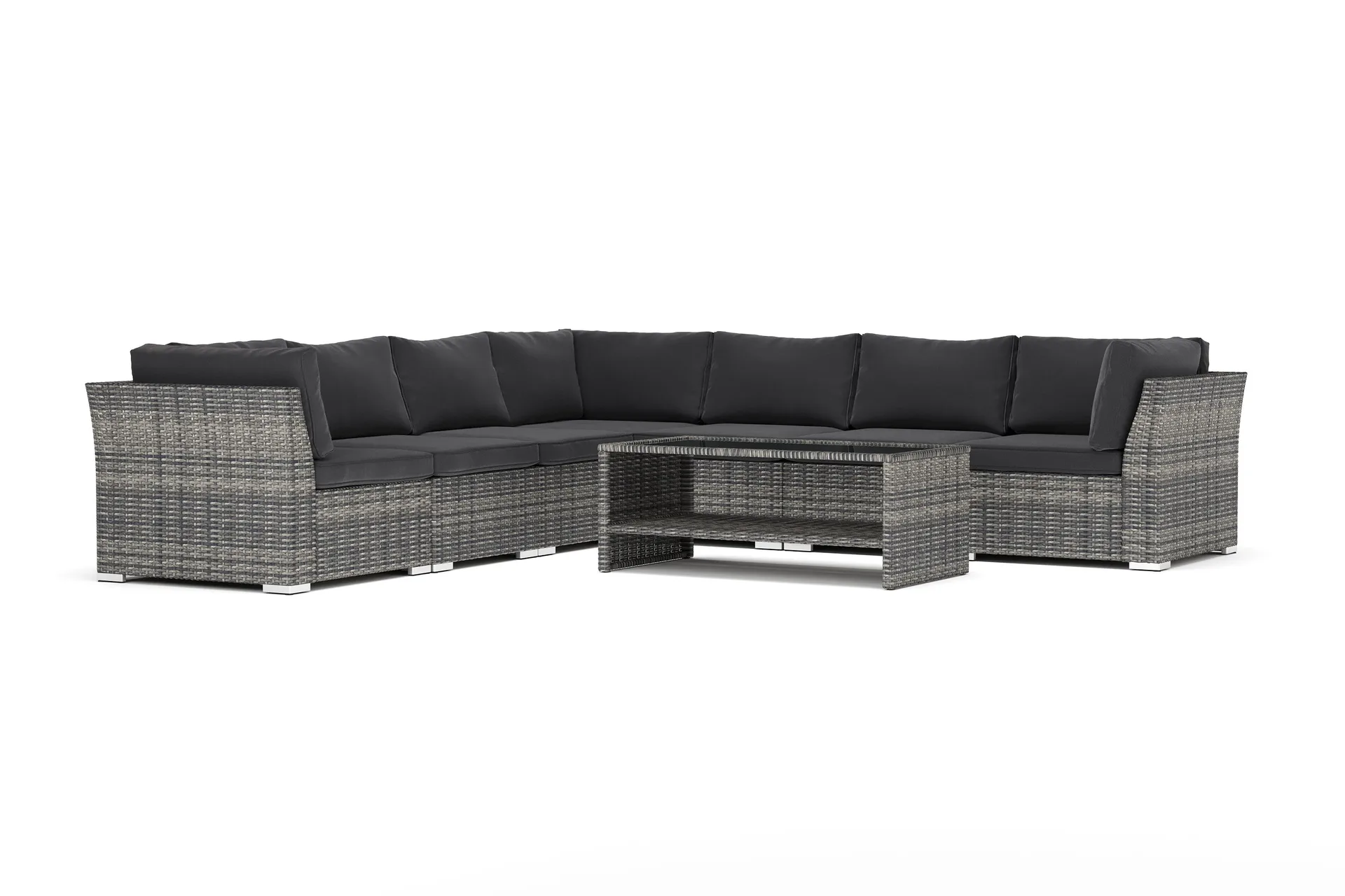 wisconsin utomhus hörnsoffa 7-sits vändbar - grå