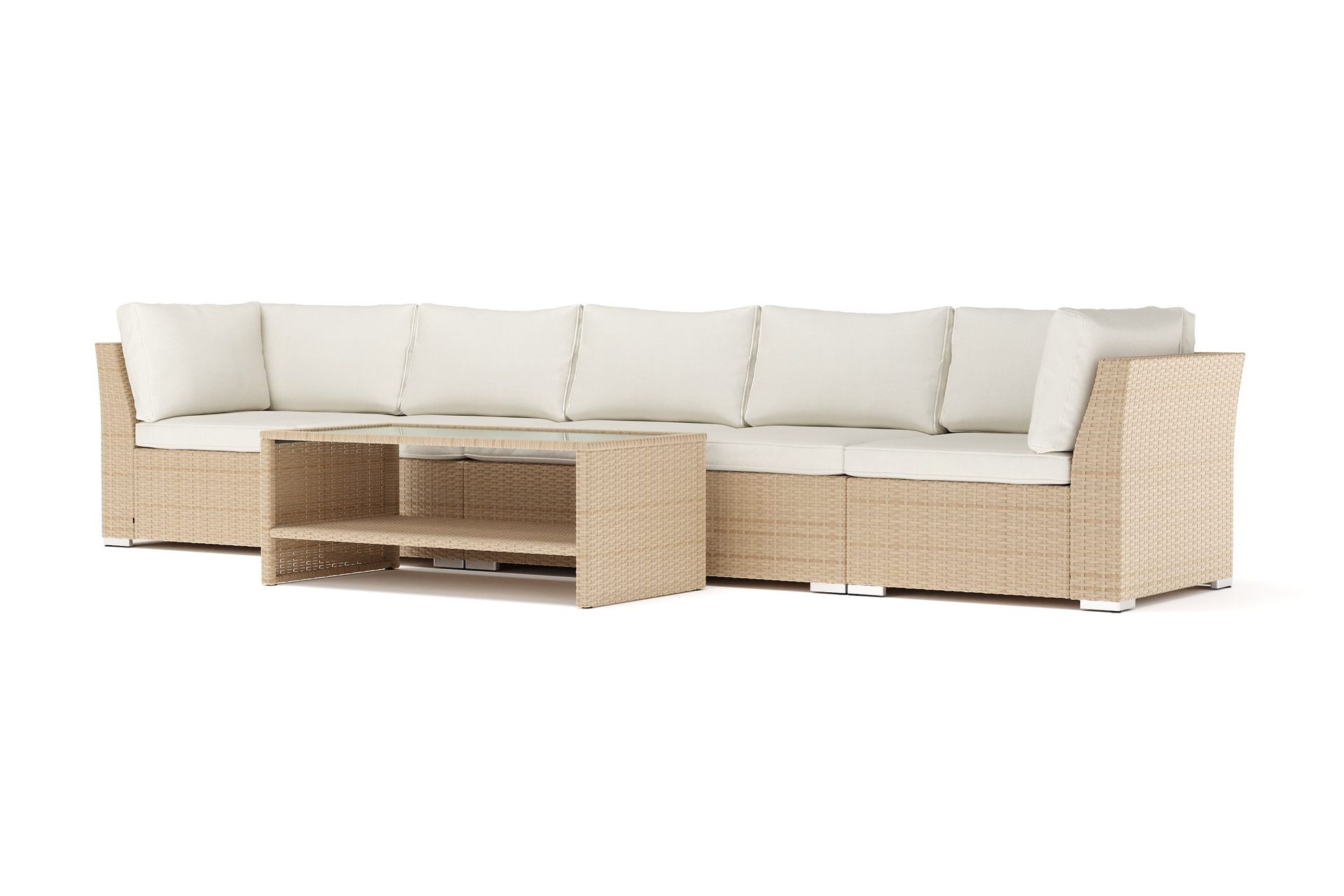 wisconsin utomhus rak 5-sits soffa - beige