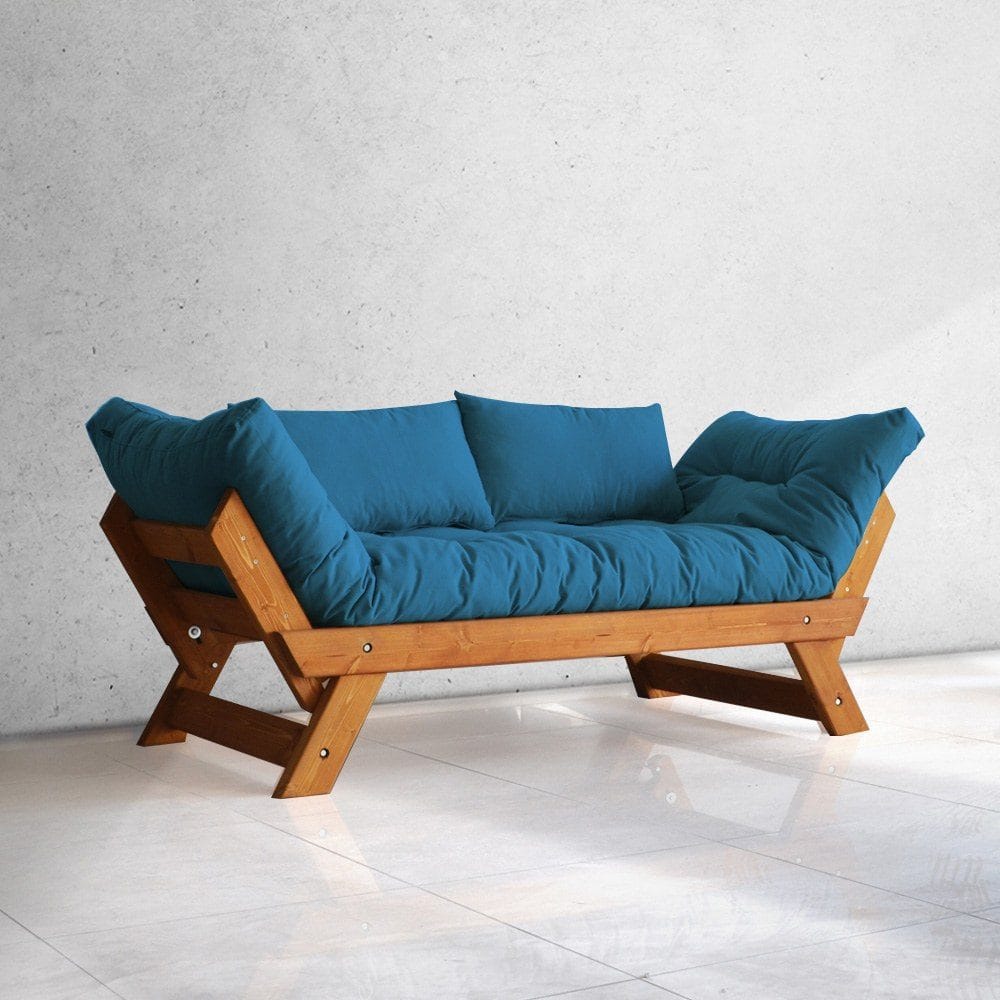 zylar 2-sits bäddsoffa - blå