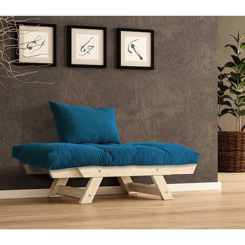 Zylar 2-sits Bäddsoffa - Blå/Natur - Möbler - Vardagsrum - Bäddsoffor - 2-sits bäddsoffa