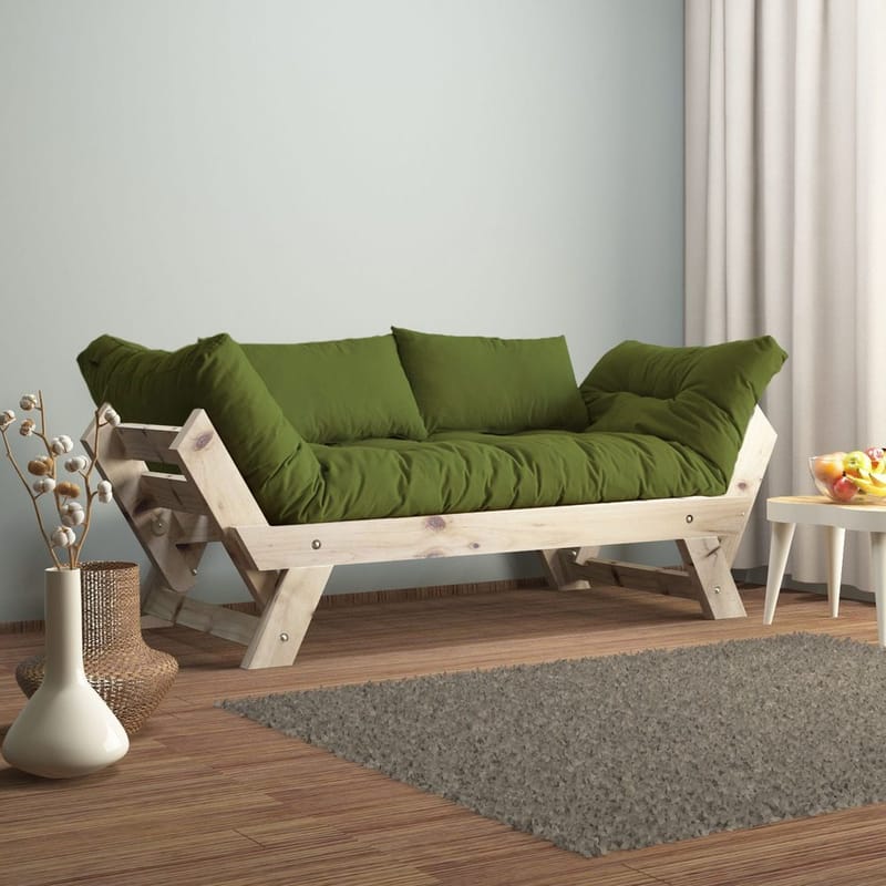 Zylar 2-sits Bäddsoffa, Grön/Natur