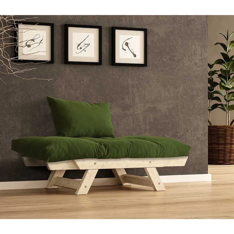 Zylar 2-sits Bäddsoffa - Grön/Natur - Möbler - Vardagsrum - Bäddsoffor - 2-sits bäddsoffa