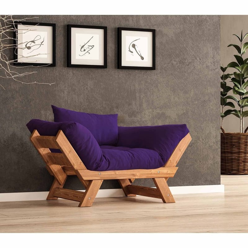Zylar 2-sits Bäddsoffa - Lila - Möbler - Vardagsrum - Bäddsoffor - 2-sits bäddsoffa