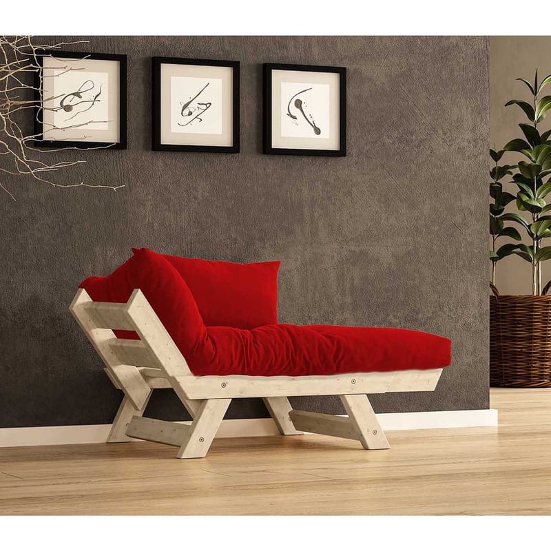 Zylar 2-sits Bäddsoffa - Natur/Röd - Möbler - Vardagsrum - Bäddsoffor - 2-sits bäddsoffa