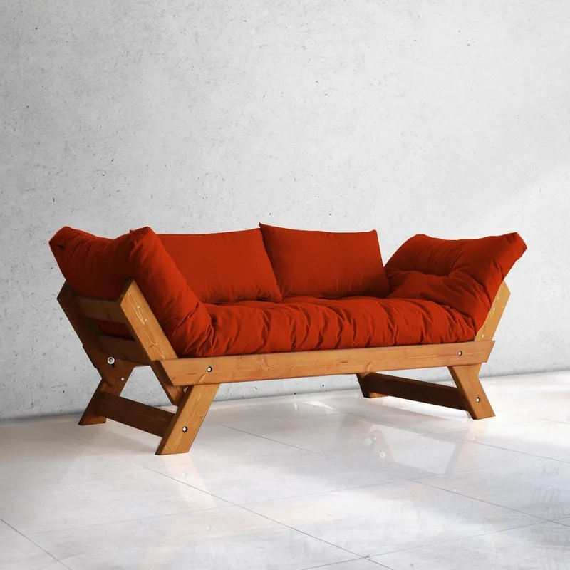 Zylar 2-sits Bäddsoffa, Röd