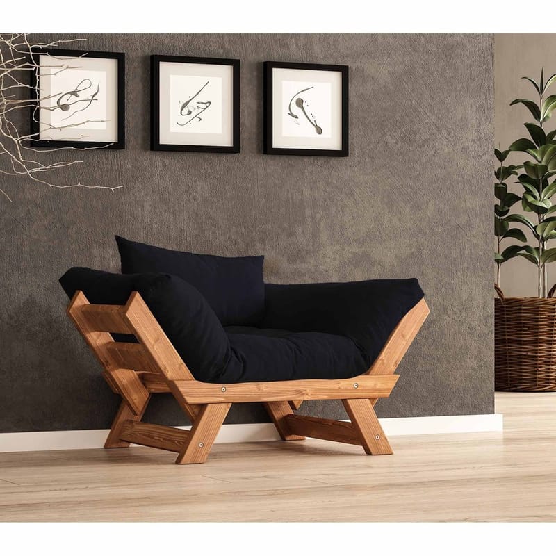 Zylar 2-sits Bäddsoffa - Svart - Möbler - Vardagsrum - Bäddsoffor - 2-sits bäddsoffa