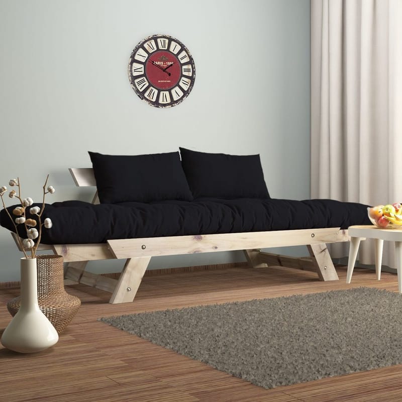 Zylar 2-sits Bäddsoffa - Svart/Natur - Möbler - Vardagsrum - Bäddsoffor - 2-sits bäddsoffa