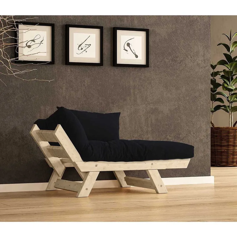 Zylar 2-sits Bäddsoffa - Svart/Natur - Möbler - Vardagsrum - Bäddsoffor - 2-sits bäddsoffa