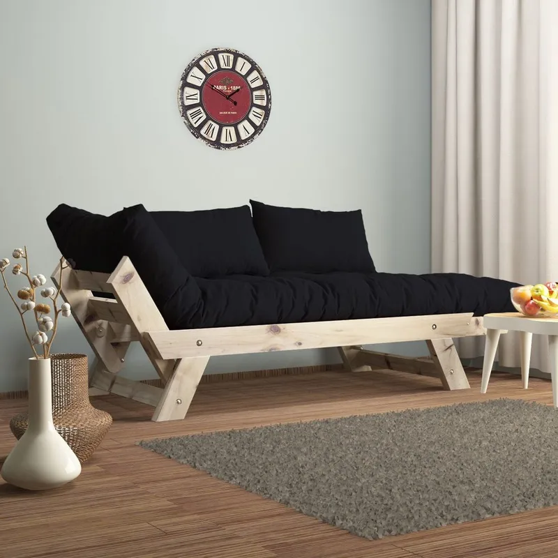 Zylar 2-sits Bäddsoffa - Svart/Natur - Möbler - Vardagsrum - Bäddsoffor - 2-sits bäddsoffa