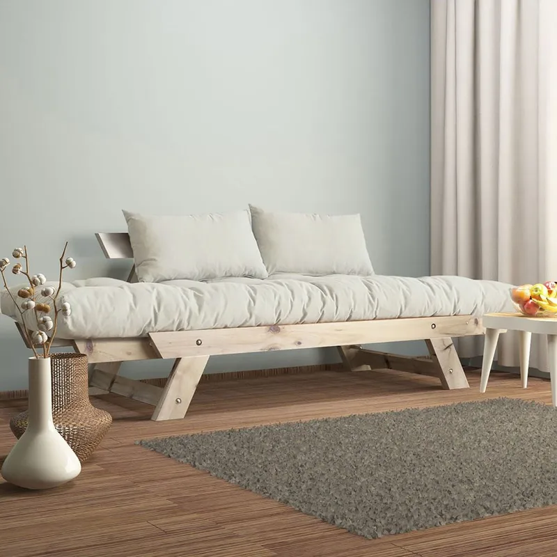 Zylar 2-sits Bäddsoffa - Vit/Natur - Möbler - Vardagsrum - Bäddsoffor - 2-sits bäddsoffa