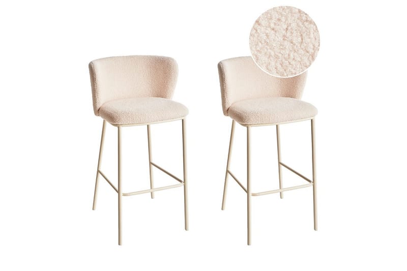 Barstol Mina II set om 2 Beige - Beige - Utemöbler - Utestolar & fåtöljer - Barstol utomhus