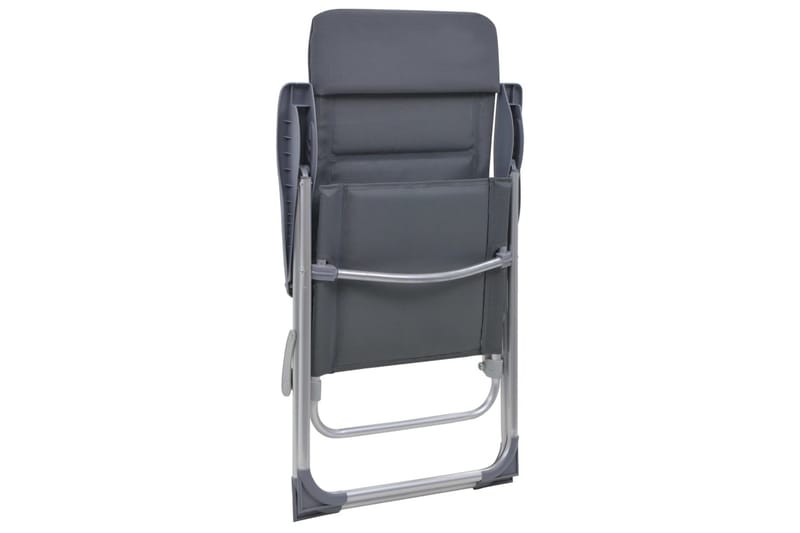 Campingstolar 2 st grå 58x69x111 cm aluminium - Grå - Utemöbler - Utestolar & fåtöljer - Brassestol & campingstol