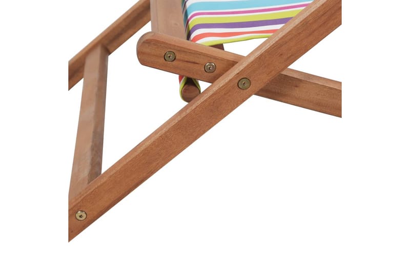 Hopfällbar strandstol tyg och träram flerfärgad - Flerfärgad - Strandstol - Balkongstolar - Brassestol & campingstol