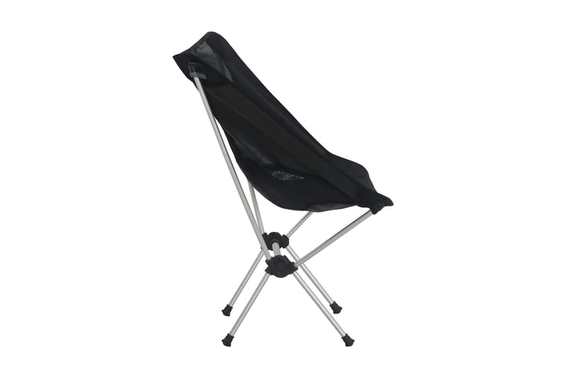 Hopfällbara campingstolar 2 st med väska 54x50x65 cm alumini - Svart - Utemöbler - Utestolar & fåtöljer - Brassestol & campingstol