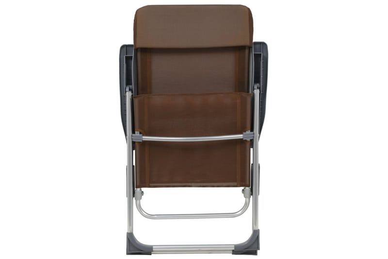 Hopfällbara campingstolar 4 st aluminium brun - Brun - Utemöbler - Utestolar & fåtöljer - Brassestol & campingstol