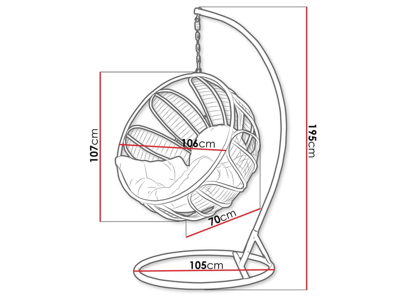 Bravion Hängstol utomhus - beige - Utemöbler - Utestolar & fåtöljer - Hängstol