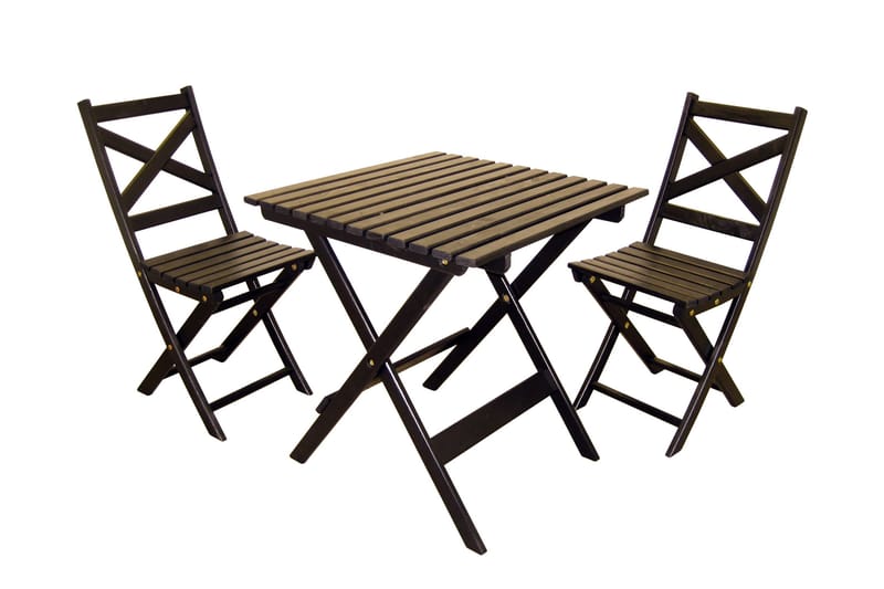 EDILMA Klappstol 2-pack Mörkbrun - Balkongstolar - Cafestolar