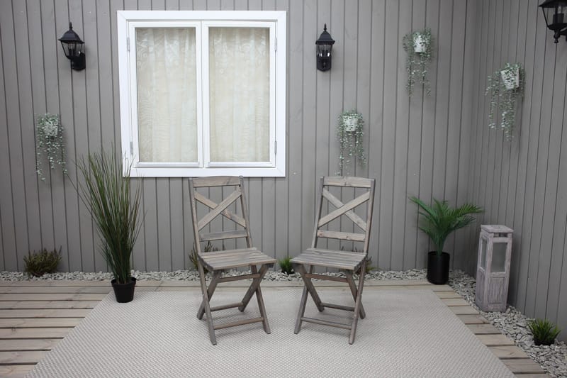 Edilma Klappstol Utomhus - Grå - Utemöbler - Utestolar & fåtöljer - Cafestolar