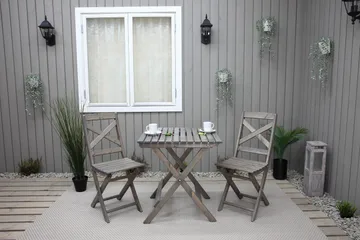 Edilma Klappstol Utomhus - Grå - Utemöbler - Utestolar & fåtöljer - Cafestolar