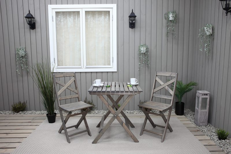 Edilma Klappstol Utomhus - Grå - Utemöbler - Utestolar & fåtöljer - Cafestolar