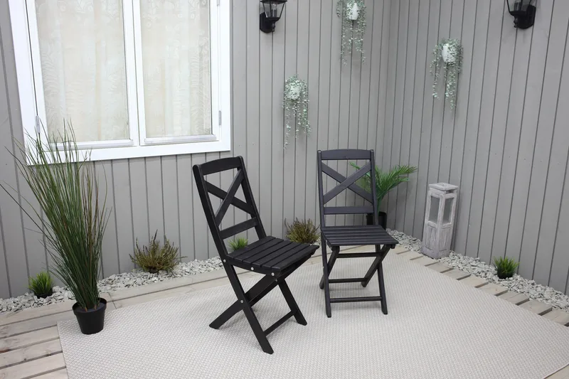 Edilma Klappstol Utomhus - Mörkbrun - Utemöbler - Utestolar & fåtöljer - Cafestolar