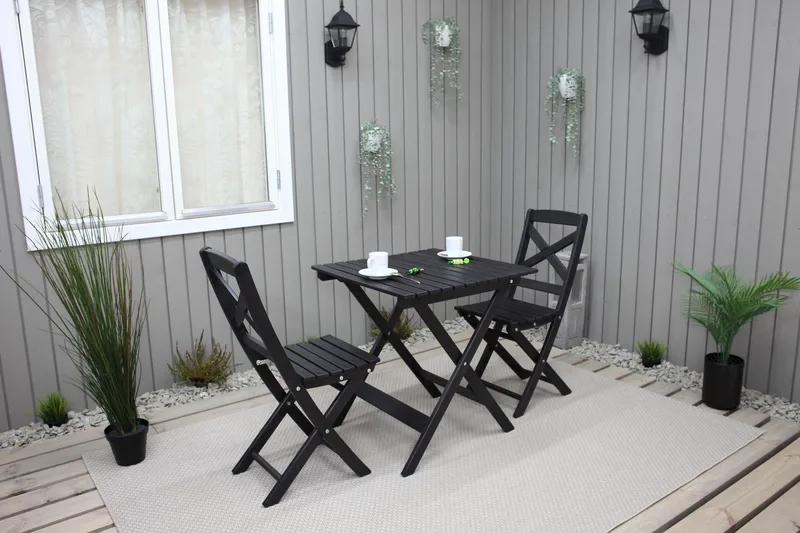 Edilma Klappstol Utomhus - Mörkbrun - Utemöbler - Utestolar & fåtöljer - Cafestolar