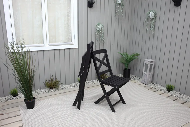 Edilma Klappstol Utomhus - Mörkbrun - Utemöbler - Utestolar & fåtöljer - Cafestolar