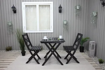 Edilma Klappstol Utomhus - Mörkbrun - Utemöbler - Utestolar & fåtöljer - Cafestolar
