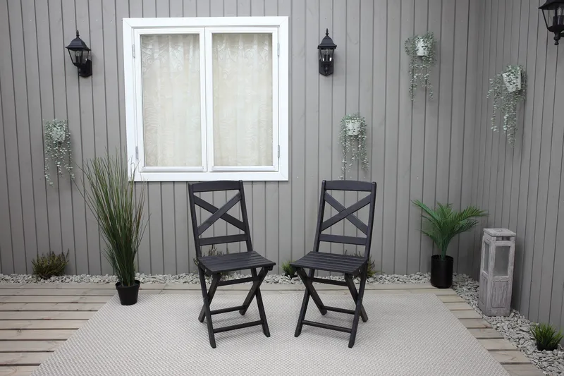 Edilma Klappstol Utomhus - Mörkbrun - Utemöbler - Utestolar & fåtöljer - Cafestolar