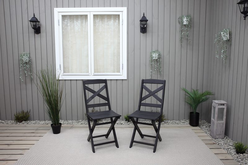 Edilma Klappstol Utomhus - Mörkbrun - Utemöbler - Utestolar & fåtöljer - Cafestolar