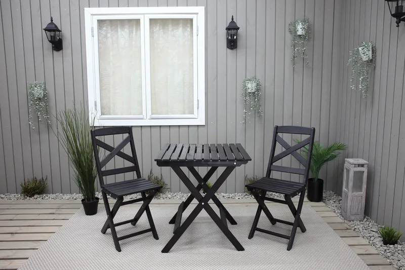 Edilma Klappstol Utomhus - Mörkbrun - Utemöbler - Utestolar & fåtöljer - Cafestolar