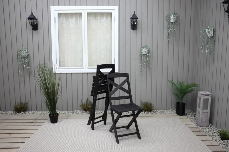 Edilma Klappstol Utomhus - Mörkbrun - Utemöbler - Utestolar & fåtöljer - Cafestolar