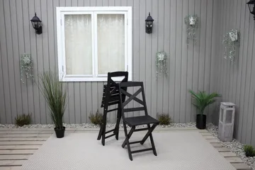 Edilma Klappstol Utomhus - Mörkbrun - Utemöbler - Utestolar & fåtöljer - Cafestolar