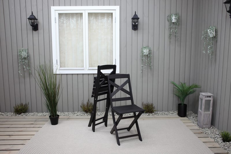 Edilma Klappstol Utomhus - Mörkbrun - Utemöbler - Utestolar & fåtöljer - Cafestolar