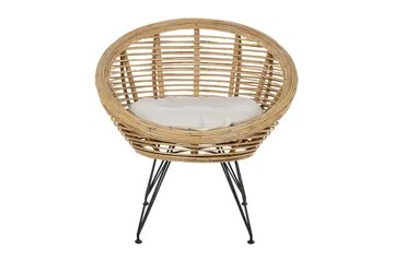 Carman Utefåtölj - Natural/Svart/Beige - Utemöbler - Utestolar & fåtöljer - Utefåtöljer & loungefåtöljer