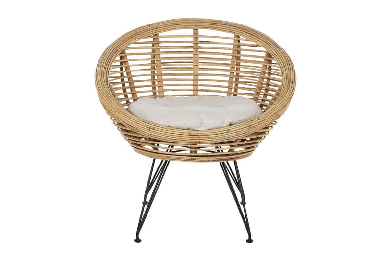 Carman Utefåtölj - Natural/Svart/Beige - Utemöbler - Utestolar & fåtöljer - Utefåtöljer & loungefåtöljer