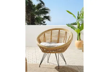 Carman Utefåtölj - Natural/Svart/Beige - Utemöbler - Utestolar & fåtöljer - Utefåtöljer & loungefåtöljer