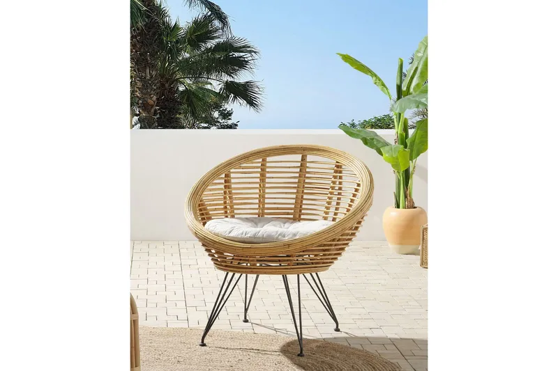 Carman Utefåtölj - Natural/Svart/Beige - Utemöbler - Utestolar & fåtöljer - Utefåtöljer & loungefåtöljer