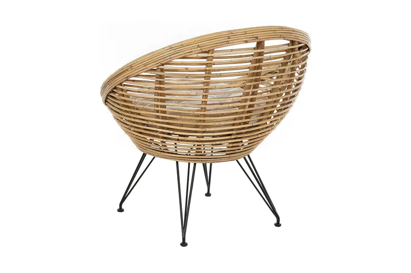 Carman Utefåtölj - Natural/Svart/Beige - Utemöbler - Utestolar & fåtöljer - Utefåtöljer & loungefåtöljer