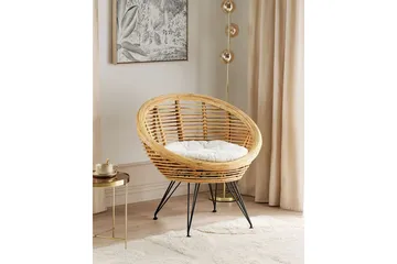 Carman Utefåtölj - Natural/Svart/Beige - Utemöbler - Utestolar & fåtöljer - Utefåtöljer & loungefåtöljer