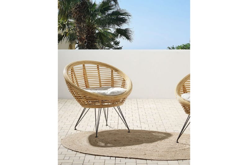 Carman Utefåtölj - Natural/Svart/Beige - Utemöbler - Utestolar & fåtöljer - Utefåtöljer & loungefåtöljer